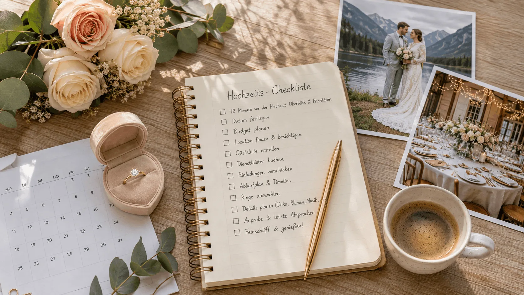 Hochzeitsplanung: Was ihr 12 Monate vorher erledigen solltet